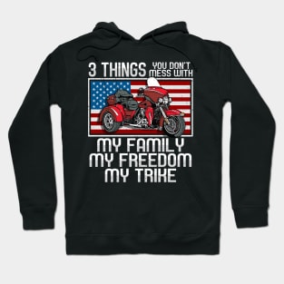 Motorcycle Trike American Biker Rules Hoodie